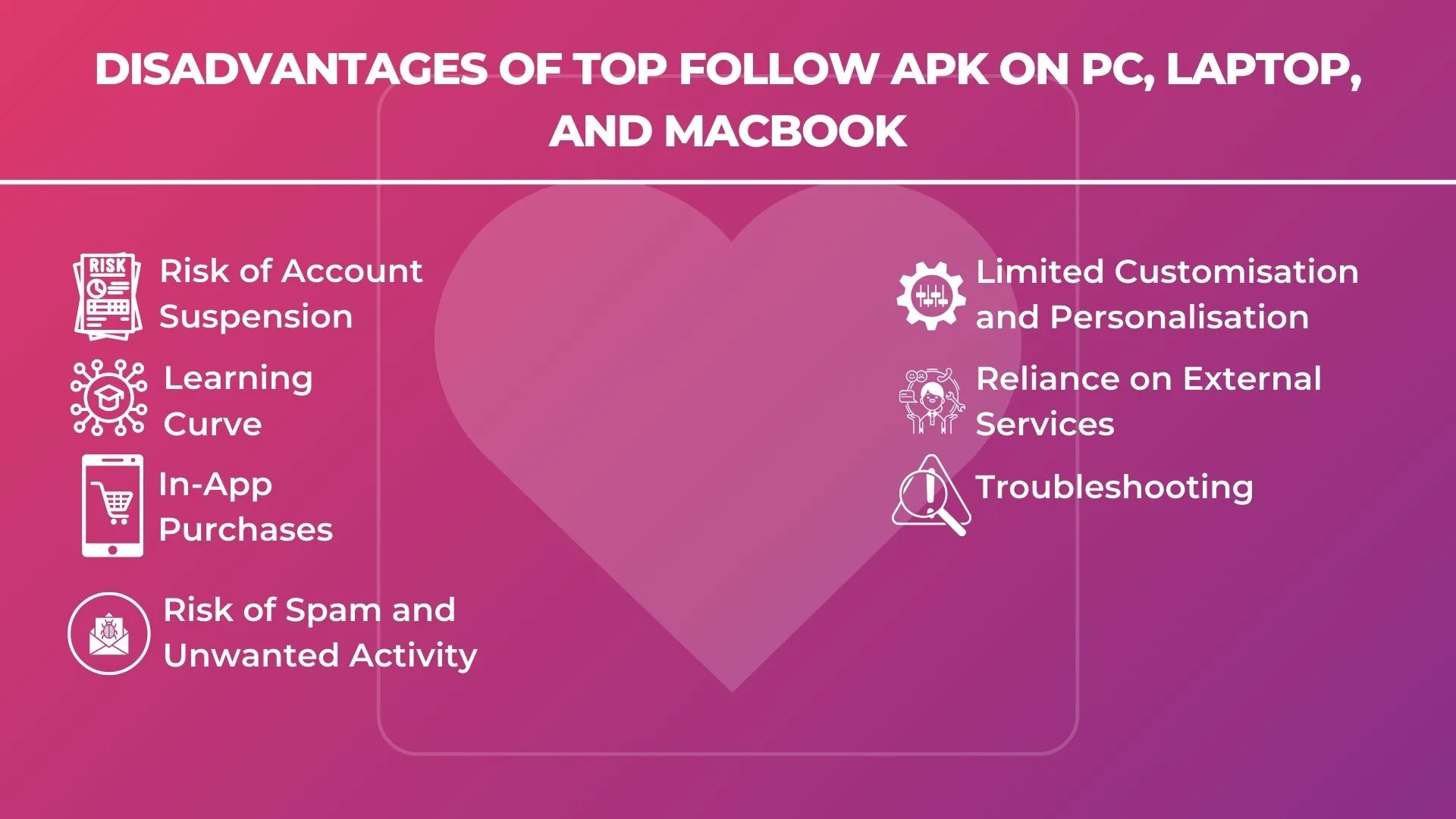 Disadvantages of TopFollow for PC