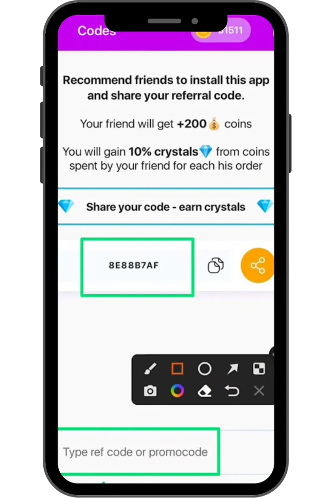 Share Referral Code